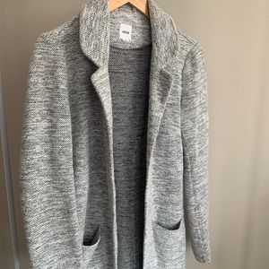Grey sweater coat